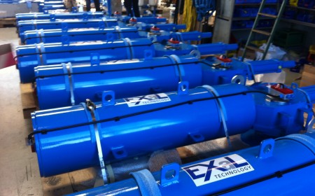 Hydraulic scotch yoke spring return actuators for master valves for underground gas storage in Germany